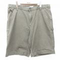 W38★古着 カーハート ショート ペインター パンツ ショーツ メンズ ダック地 緑系 26mar26
