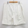 W37★古着 ショート パンツ ショーツ メンズ 白 26mar26