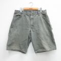 W36★古着 ディッキーズ ショート ペインター パンツ ショーツ メンズ ダック地 コットン グレー系 26mar26