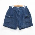 W33★古着 ルート66 ショート ブッシュ パンツ ショーツ メンズ 00年代 00s コットン 紺【spe】 26mar26