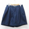 W31★古着 トミーヒルフィガー ショート ブランド パンツ ショーツ メンズ 90年代 90s ワンポイントロゴ コットン 紺 26mar28