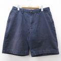 W34★古着 ノーティカ ショート ブランド パンツ ショーツ メンズ ワンポイントロゴ コットン 紺 26mar28