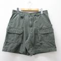W32★古着 FADED GLORY ショート ブッシュ パンツ ショーツ メンズ コットン 緑 26mar28