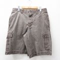 W35★古着 エディーバウアー ショート パンツ ショーツ メンズ リップストップ コットン 茶 26mar28