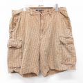 W36★古着 アメリカンイーグル ショート カーゴ パンツ ショーツ メンズ 茶他 チェック 26mar30