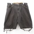 W36★古着 リーバイス Levis 550 ショート パンツ ショーツ メンズ コットン 濃茶系 26apr14