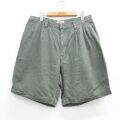 W34★古着 エアロポステール ショート パンツ ショーツ メンズ 90年代 90s リネン 緑系 26apr25