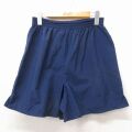 W31★古着 ショート ナイロン パンツ ショーツ メンズ 90年代 90s 無地 USA製 紺 26apr23