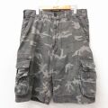 W35★古着 リーバイス Levis ハーフ カーゴ パンツ ショーツ メンズ コットン グレー 迷彩 26apr23