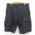 リーバイス W35 ショートカーゴパンツ リップストップ ブラック | 古着