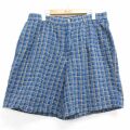 00s ショートパンツ シアサッカーチェック ネイビー W36 | 古着