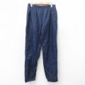 W34★古着 リーボック REEBOK ナイロン パンツ メンズ ワンポイントロゴ 紺 ネイビー 25jul07 中古 ボトムス ロング
