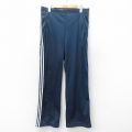 W35★古着 アディダス adidas ジャージ パンツ メンズ 80年代 80s USA製 紺他 ネイビー 3本ライン 【spe】 25jul07 中古 ボトムス ロング