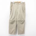 W36★古着 EMS デタッチャブル ナイロン パンツ メンズ ベージュ カーキ 25jul07 中古 ボトムス ロング