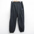 W33★古着 アディダス adidas ナイロン パンツ メンズ 90年代 90s ワンポイントロゴ 黒 ブラック 25oct28 中古 ボトムス ロング