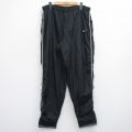 W37★古着 ナイキ NIKE イージー パンツ メンズ 00年代 00s ワンポイントロゴ 黒 ブラック 25oct29 中古 ボトムス ロング