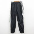 W36★古着 アディダス adidas ナイロン パンツ メンズ 90年代 90s ワンポイントロゴ 黒他 3本ライン 26feb14