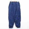 W36★古着 ナイキ NIKE イージー パンツ メンズ 00年代 00s ワンポイントロゴ 紺 26feb26