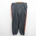 W41★古着 アディダス adidas ナイロン パンツ メンズ 90年代 90s ワンポイントロゴ 大きいサイズ グレー 3本ライン 26mar23