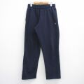W32★古着 チャンピオン champion スウェット パンツ メンズ ワンポイントロゴ 紺 26mar25
