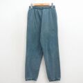 W30★古着 スウェット パンツ メンズ 90年代 90s 無地 コットン USA製 緑 26apr24