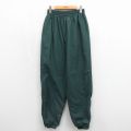 チャンピオン ナイロンパンツ ワンポイントロゴ グリーン 実寸W32 | 古着