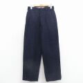 W29★古着 ビンテージ パンツ メンズ 70年代 70s ウール USA製 タロン 濃紺 26feb10