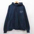 L★古着 長袖 チャンピオン Champion リバースウィーブ パーカー メンズ 00年代 00s ROSELLE GLASS 紺 ネイビー 25mar07 中古 スウェット スエット トレーナー トップス