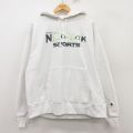 XL★古着 長袖 チャンピオン Champion リバースウィーブ パーカー メンズ SPOOKY 白 ホワイト 25mar10 中古 スウェット スエット トレーナー トップス