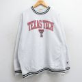 XL★古着 長袖 チャンピオン Champion リバースウィーブ メンズ テキサステック クルーネック 薄グレー 霜降り 25mar17 中古 スウェット スエット トレーナー トップス