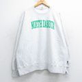 XL★古着 長袖 チャンピオン Champion リバースウィーブ メンズ ノースダコタ 大きいサイズ クルーネック 薄グレー 霜降り 25apr12 中古 スウェット スエット トレーナー トップス
