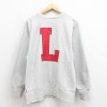 L★古着 長袖 チャンピオン Champion リバースウィーブ メンズ 90年代 90s L クルーネック USA製 グレー 霜降り 【spe】 25aug13 中古 スウェット スエット トレーナー トップス