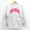 M★古着 長袖 チャンピオン Champion リバースウィーブ メンズ 90年代 90s ウィスコンシン クルーネック USA製 グレー 霜降り 25aug13 中古 スウェット スエット トレーナー トップス