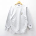 【20%OFF】M★古着 長袖 チャンピオン Champion リバースウィーブ メンズ 90年代 90s ナンタケット クルーネック USA製 薄グレー 霜降り 25sep22 中古 スウェット スエット トレーナー トップス