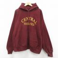XL★古着 長袖 チャンピオン Champion リバースウィーブ パーカー メンズ 00年代 00s CENTRAL 大きいサイズ エンジ 25oct03 中古 スウェット スエット トレーナー トップス