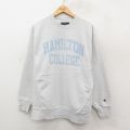 XL★古着 長袖 チャンピオン Champion リバースウィーブ メンズ 00年代 00s HAMILTON クルーネック 薄グレー 霜降り 26jan29