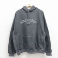 XL★古着 長袖 チャンピオン Champion スウェット パーカー メンズ 00年代 00s ビッグロゴ 刺繍 大きいサイズ 濃グレー 霜降り 26feb28