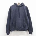 XL★古着 長袖 チャンピオン Champion スウェット パーカー メンズ 00年代 00s ワンポイントロゴ 大きいサイズ 紺 26feb28