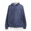 XL★古着 長袖 チャンピオン Champion リバースウィーブ パーカー メンズ 00年代 00s ワンポイントロゴ 濃紺 26mar06