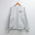 XL★古着 長袖 チャンピオン Champion リバースウィーブ メンズ LIFE FLIGHT ヘリコプター クルーネック 薄グレー 霜降り 26mar19