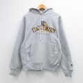 M★古着 長袖 チャンピオン Champion リバースウィーブ パーカー メンズ 00年代 00s RAVENS Teels バスケットボール グレー 霜降り 26mar19