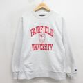 チャンピオン 00s リバースウィーブ長袖スウェット FAIRFIELD グレー L | 古着