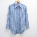 M★古着 長袖 シャツ メンズ 70年代 70s 紺他 ネイビー ストライプ 25jun28 中古 トップス
