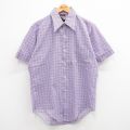 70s 半袖シャツ パープル L | 古着