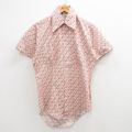 【50%OFF】S★古着 半袖 シャツ メンズ 70年代 70s 茶他 ブラウン 24jun06 中古 トップス
