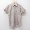 70s 半袖シャツ 総柄 ブラウン M | 古着