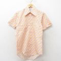 【50%OFF】S★古着 半袖 シャツ メンズ 70年代 70s 総柄 黄色他 イエロー 24jun15 中古 トップス