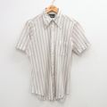 【50%OFF】S★古着 半袖 シャツ メンズ 70年代 70s 濃茶他 ブラウン ストライプ 24jun21 中古 トップス
