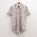 【50%OFF】S★古着 半袖 シャツ メンズ 70年代 70s 茶他 ブラウン 24aug02 中古 トップス