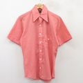 S★古着 JCペニー 半袖 シャツ メンズ 70年代 70s ピンク 25may15 中古 トップス